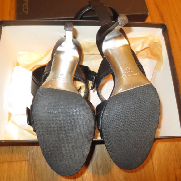 DSQUARED2 Black Ankle Cuff Buckled High Heel Sandals - Picture 9 of 9